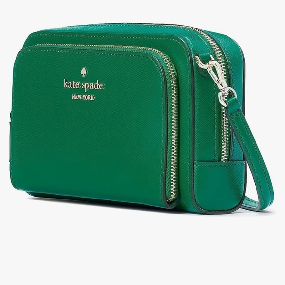 Kate Spade Staci Green Leather Crossbody Bag - Picture 2 of 12